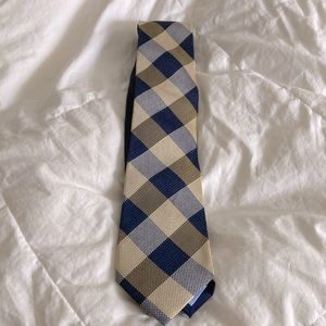 Tommy Hilfiger Yellow & Blue Checked Neck-Tie